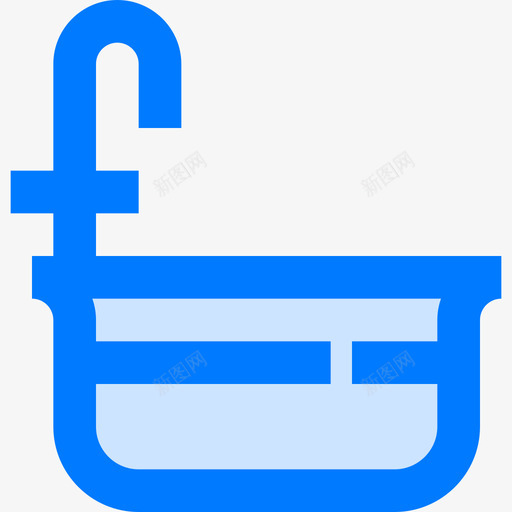浴缸水管工6蓝色图标svg_新图网 https://ixintu.com 水管 浴缸 管工 蓝色