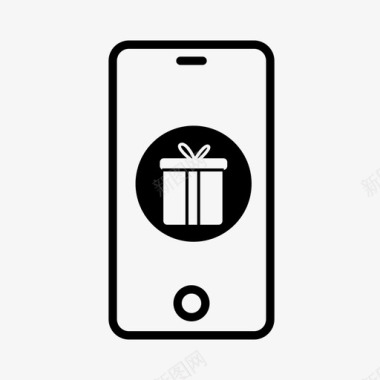 手机礼品盒智能手机图标图标