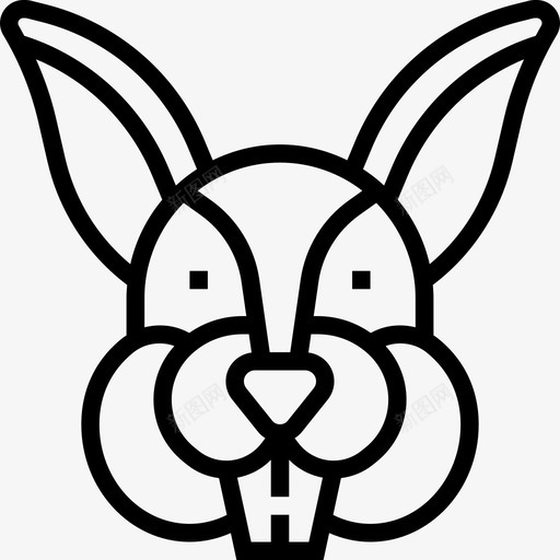 兔子动物头直系图标svg_新图网 https://ixintu.com 兔子 动物 直系