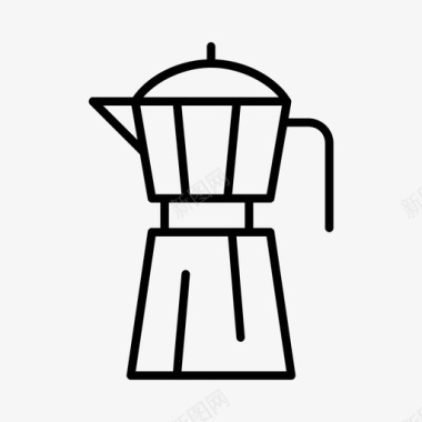 水壶咖啡厨房图标图标