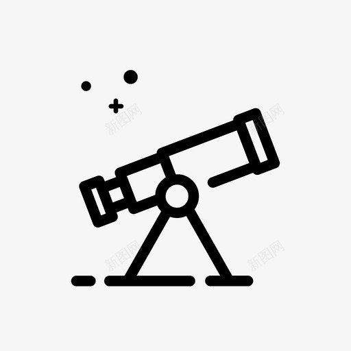 望远镜天文学太空图标svg_新图网 https://ixintu.com 天文学 太空 教育技术 望远镜