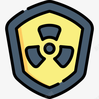 防护罩核能9线型颜色图标图标