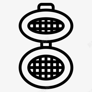 华夫饼烤箱电器图标图标