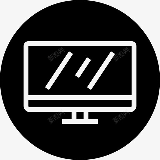 电视电子显示器图标svg_新图网 https://ixintu.com 屏幕 徽章 显示器 电子 电视 购物