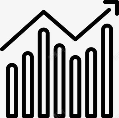 生长图表轮廓图标图标