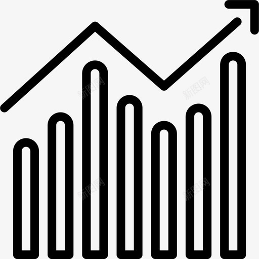 生长图表轮廓图标svg_新图网 https://ixintu.com 图表 生长 轮廓