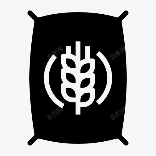 谷物袋子农场图标svg_新图网 https://ixintu.com 农场 包装 小麦 袋子 谷物