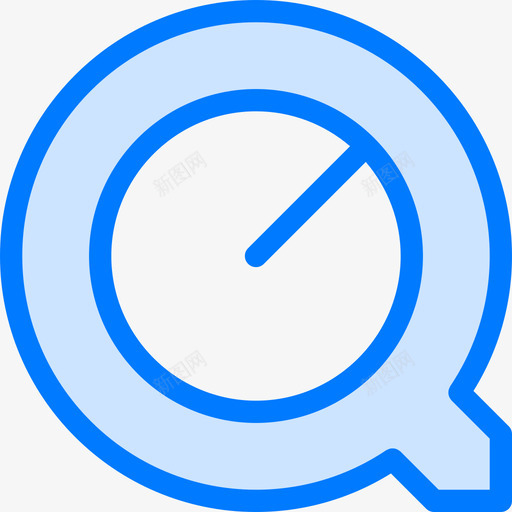 Quicktime徽标6蓝色图标svg_新图网 https://ixintu.com Quicktime 徽标 蓝色