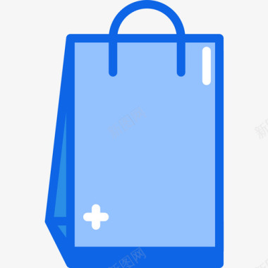 纸袋电子商务130蓝色图标图标