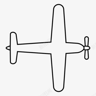 飞机螺旋桨飞机图标图标