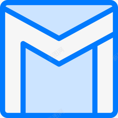 Gmaillogos6蓝色图标图标