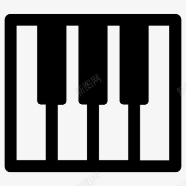 钢琴键盘音乐图标图标