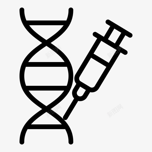 Dna科学100线性图标svg_新图网 https://ixintu.com Dna 科学 线性