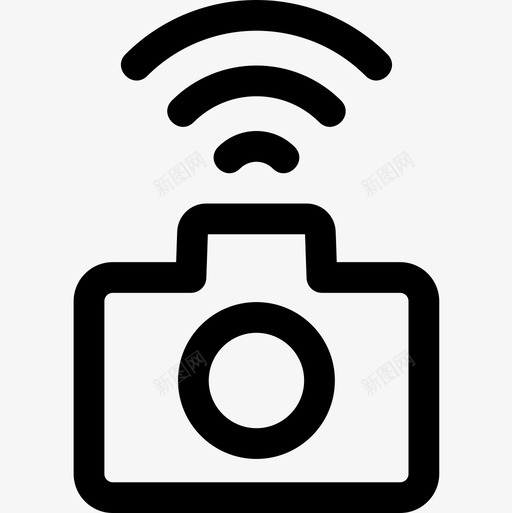 Wifi信号摄影51线性图标svg_新图网 https://ixintu.com Wifi 信号 摄影 线性