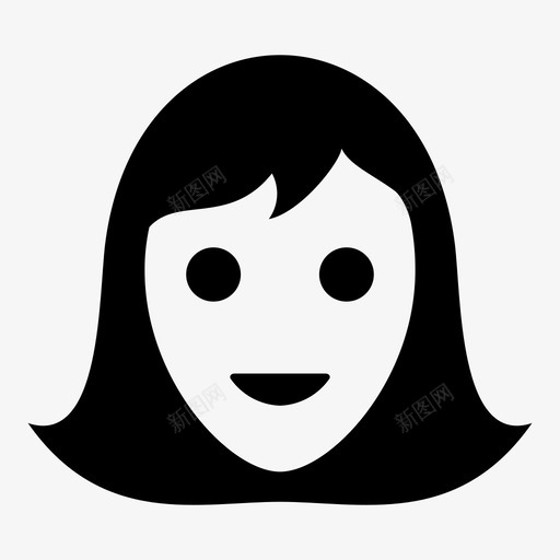 头像面部女性图标svg_新图网 https://ixintu.com 头像 女孩 女性 学生 教育 用户 面部
