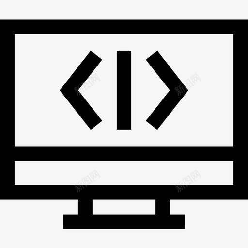 代码编程35线性图标svg_新图网 https://ixintu.com 代码 线性 编程
