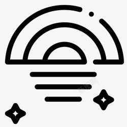 雨点标志彩虹雨点线图标高清图片