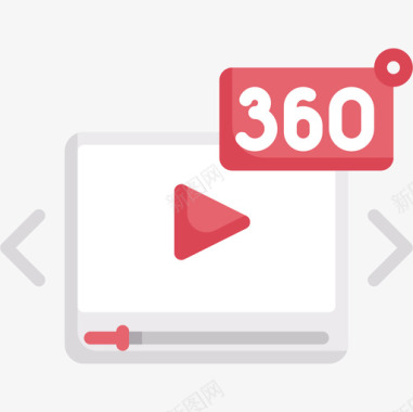 360视频69平面图标图标