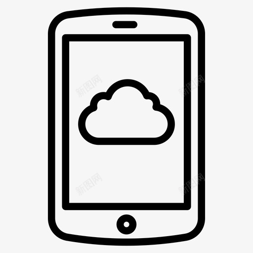 移动云手机存储图标svg_新图网 https://ixintu.com 存储 手机 方向线图标 移动云