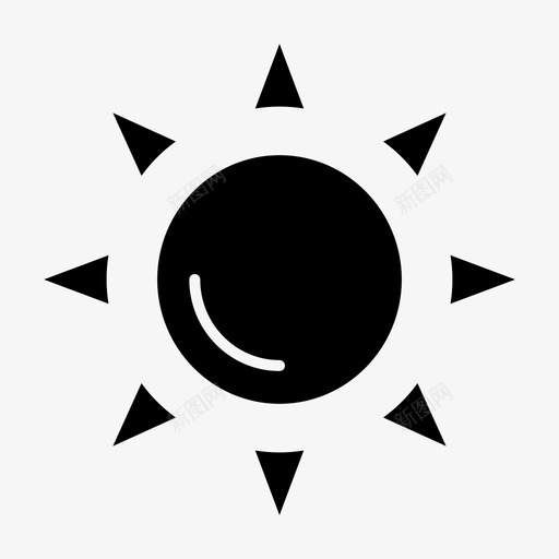 太阳海滩阳光图标svg_新图网 https://ixintu.com 太阳 海滩 立体 阳光 雕文
