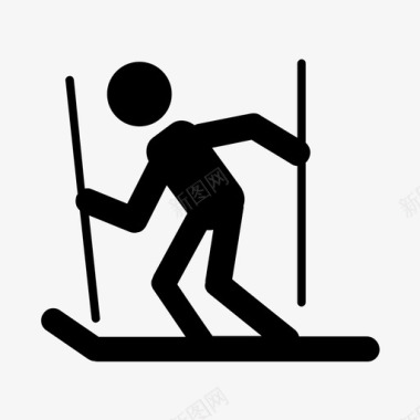 滑雪板冰滑板图标图标