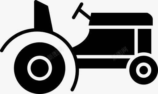 拖拉机农用车辆图标svg_新图网 https://ixintu.com 农用 农用固体 拖拉机 车辆