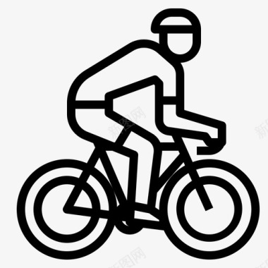 自行车25号自行车直线型图标图标