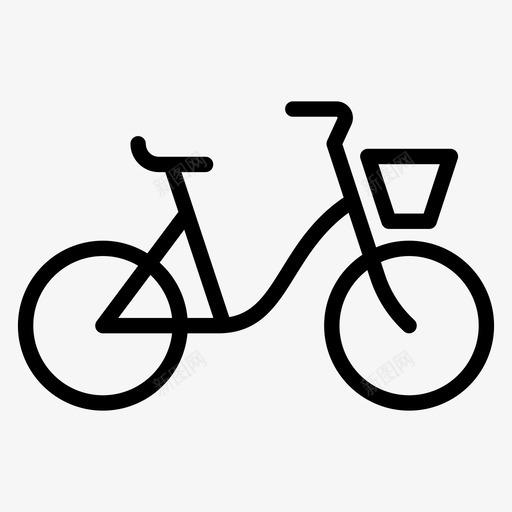 老式自行车自行车交通工具图标svg_新图网 https://ixintu.com 交通工具 老式 自行车