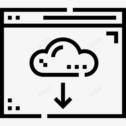 云大数据19线性图标svg_新图网 https://ixintu.com 大数 数据 线性