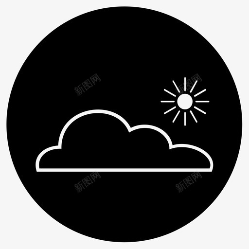 晴朗气候云彩图标svg_新图网 https://ixintu.com 云彩 天空 晴朗 气候