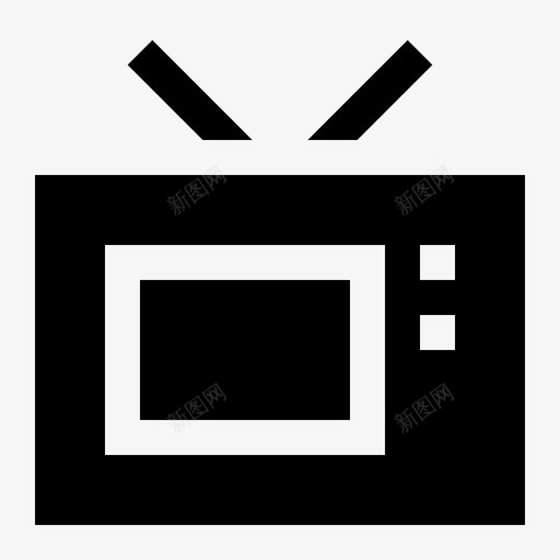 电视电子电子设备字形图标svg_新图网 https://ixintu.com 字形 电子 电子设备 电视