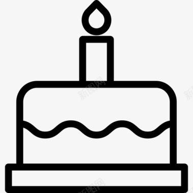 生日蛋糕新年40岁直系图标图标