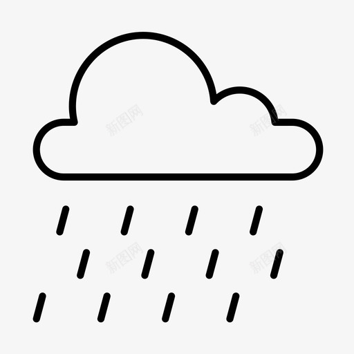 小雨多云多雨图标svg_新图网 https://ixintu.com 多云 多雨 天气 小雨 轮廓 雨伞 雨季
