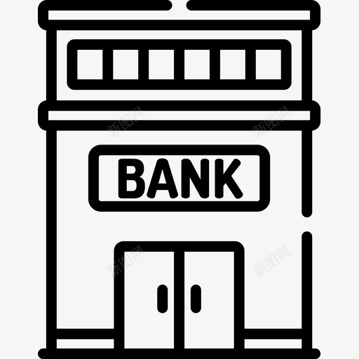 银行银行50直线图标svg_新图网 https://ixintu.com 直线 银行