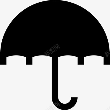 雨伞冬衣和附件4装满图标图标