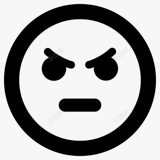 表情符号愤怒生气图标svg_新图网 https://ixintu.com 不开 开心 愤怒 生气 笑脸 符号 表情