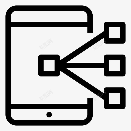 共享通信连接图标svg_新图网 https://ixintu.com 共享 手机 智能 网络 连接 通信