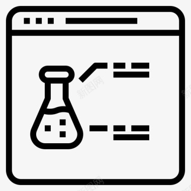 浏览器化学39线性图标图标