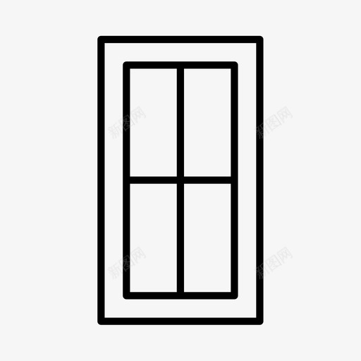 窗户建筑饰面图标svg_新图网 https://ixintu.com 家居 建筑 玻璃 窗户 饰面