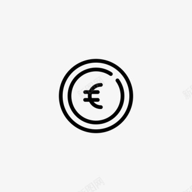 硬币荷兰20直线图标图标