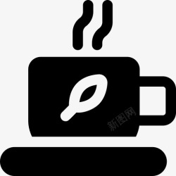 装满查的茶杯茶杯圣诞食品饮料4杯装满图标高清图片