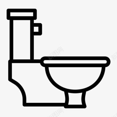 卫生间浴室32线性图标图标