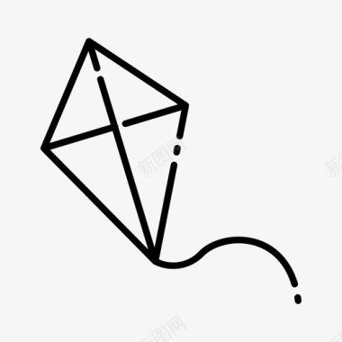 风筝玩具36直线型图标图标