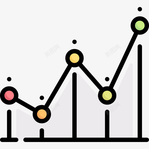 折线图投资43线颜色图标svg_新图网 https://ixintu.com 投资 折线 线图 颜色
