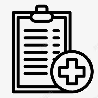 医疗报告剪贴板医疗保健图标图标