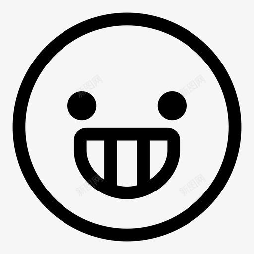 表情符号情绪面部表情图标svg_新图网 https://ixintu.com 微笑 情绪 笑脸 表情符号 面部表情