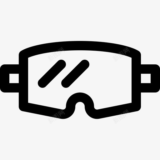 安全眼镜冬季运动7线性图标svg_新图网 https://ixintu.com 冬季运动7 安全眼镜 线性