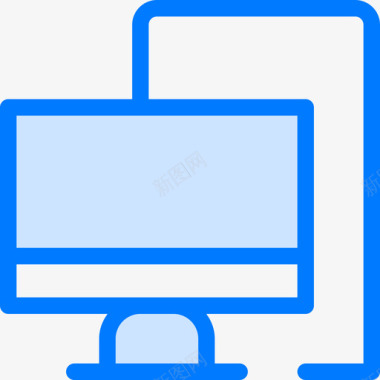 电脑pc组件7蓝色图标图标
