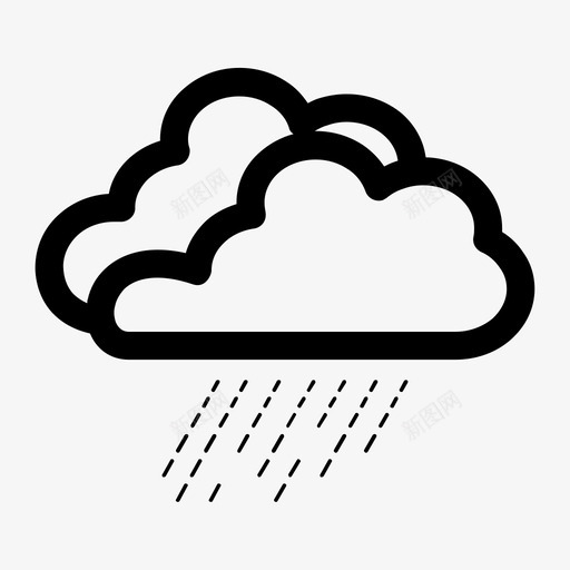 雨气候云图标svg_新图网 https://ixintu.com 天气 气候 里安