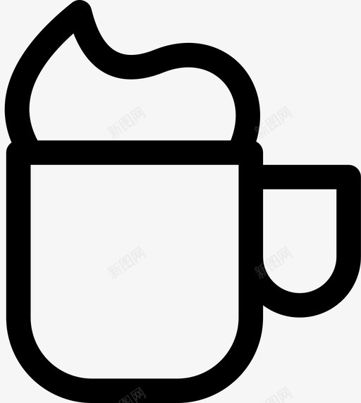 咖啡奶油泡沫图标svg_新图网 https://ixintu.com 咖啡 奶油 拿铁 泡沫 牛奶 膳食